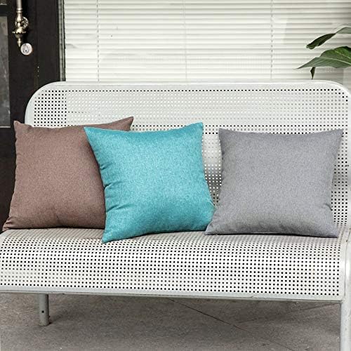 MIULEE Decorative Outdoor Pillow Covers Waterproof 20x20 Dark Grey - Image 3