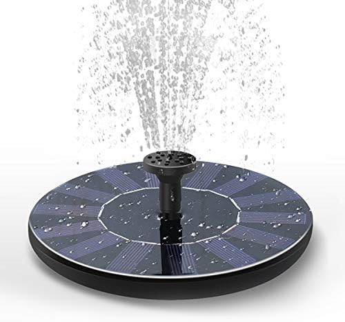 Solar Fountain Water Pump for Bird Bath, New Upgraded Mini Solar Powered Fountain Pump 1.5W Free Standing Solar Panel Kit Water Fountain for Garden, Pond, Pool, and Outdoor by DDcafor