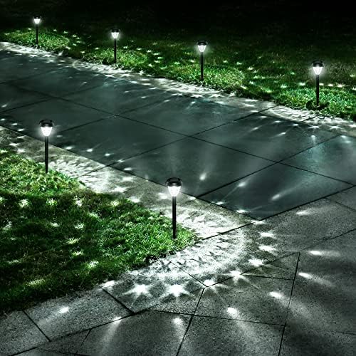 URAGO Super Bright Solar Lights Outdoor Waterproof-10 Pack, Dusk to Dawn Up to 12 Hrs Solar Powered Outdoor Pathway Garden Lights Auto On/Off, LED Landscape Lighting Decorative for Walkway Patio Yard by URAGO