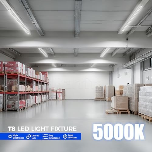 Barrina T8 LED Shop Lights 4FT, 50W 7000LM 5000K, ETL Listed, 2 Packs - Image 4