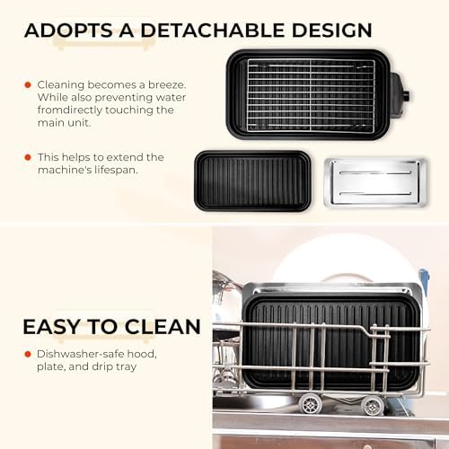 Pukomc Electric Indoor Grill,2 in 1 Indoor Grills for Kitchen - Image 5
