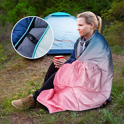 Outdoor Puffy Camping Blanket, Large Outdoor Blanket Waterproof, 55*79'' - Image 3