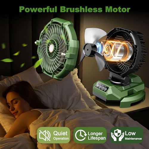 Portable Misting Fan with 25L Bucket,30000mAh Rechargeable Battery Powered,4 Strong Winds&4 Spray Mister, Floor Cooling Fan with Adjustable Base, for Fishing/Outdoor/Camping/Golf/Patios - Image 6