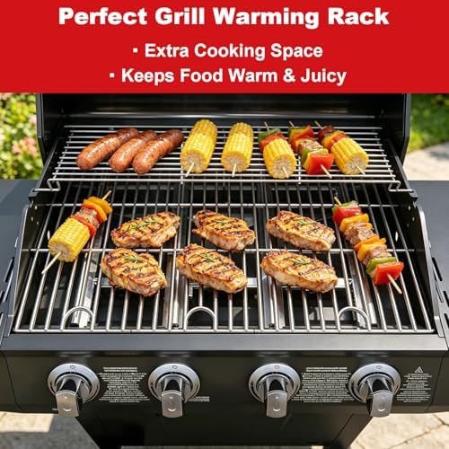 DELSbbq Grill Warming Rack for Charbroil Performance 4 Burner Grills - Image 6