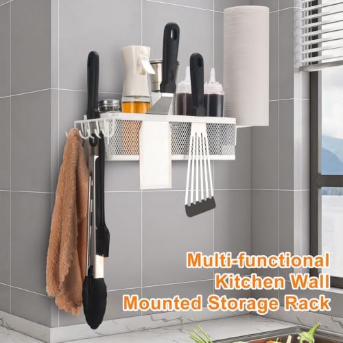 Griddle Caddy Side Shelf Organizer Grill Tool Holder (White) - Image 6