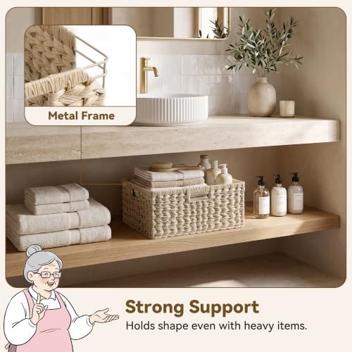 GRANNY SAYS Wicker Baskets for Organizing, Wicker Storage Baskets, 1-Pack - Image 2