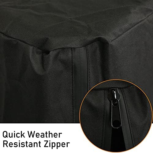 ZJYWSCH Cover for Pit Boss Charleston Gas/Pellet Combo Grill PB1230CC 600D Heavy Duty Weather Resistant PitBoss Charleston Combo Grill Cover Waterproof - Image 5