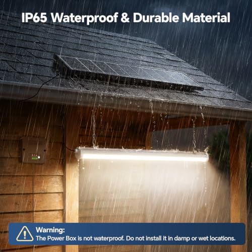 Solar Shed Light with Pull Cord, 1500LM LED Bars,4000K 2-Pack - Image 5