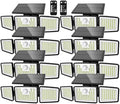 daphino 2500LM Solar Lights, Motion Sensor Outdoor Lights, 3-Head, 8 Pack by ChargebySunLightUpHome