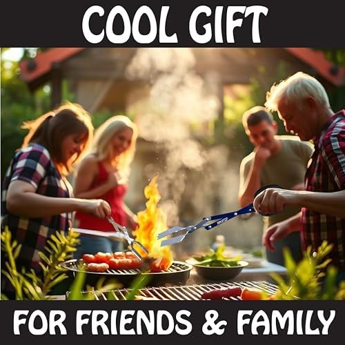 BBQ Croc 3 in 1 Barbecue Tool 18-inch - Light and Long Tongs, Spatula and Grill Scraper (Blue) (18 inch Without Flashlight) - Image 5