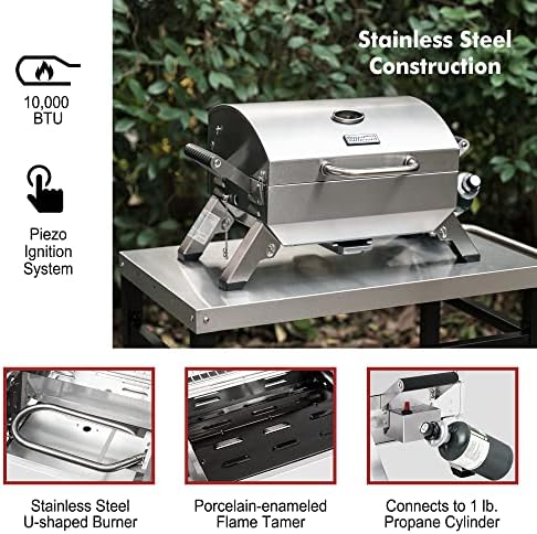GT2001 Stainless Steel Portable Grill Silver - Image 5