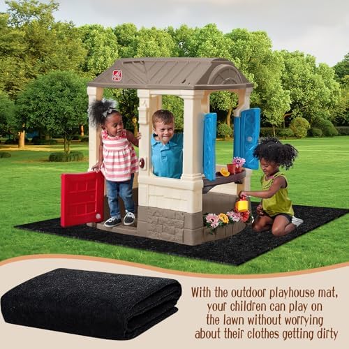 Outdoor Playhouse Mat, 59'' x 55'' Waterproof Outdoor Playhouse Activity Rug with Non Slip Backing Outside Game House Play Mat Home Floor Playhouse Pad Rug, Portable - Image 5