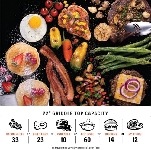 Blackstone OTG Tabletop Griddle, Dual Zone, Piezo Ignition, Black, 22 Inch - Image 3