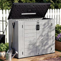 Outdoor Storage Shed Resin Waterproof Storage Cabinet for Patio Garden by LegacyAmerhomeDirect