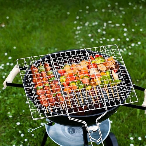 Fish Grill Basket, Folding Portable Fish Grilling Baskets For Outdoor Grill - Image 4