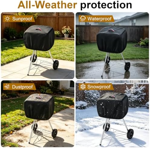 Grill Cover for 18 Inch Charcoal Grill, BBQ Grill Cover - Image 6