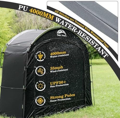 Happy Travel Bike Storage Shed Tent, Waterproof Portable Bicycle Cover Shed - Image 5