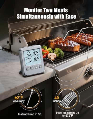 Dual Probe Meat Thermometer Digital for Cooking, Grilling & Smoking - Image 2