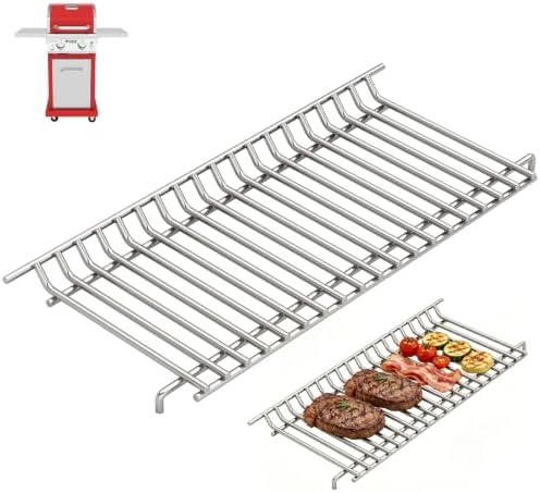 LS'BABQ Grill Warming Rack for Nexgrill Home Depot 720-0864 720-0864R 720-0864RA, Stainless Steel Upper Warming Rack Replacement Parts for Nexgrill Deluxe 2-Burner Gas Grill, 16.8" x 7.2" by LSBABQ