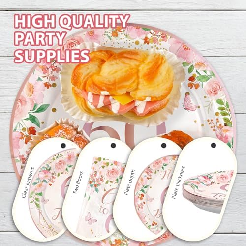 96Pcs 60th Birthday Decorations for Women, Serves 24 - Image 6