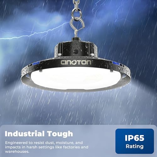 CINOTON Smart 150W 21000LM UFO LED High Bay Shop Light, ETL Listed 2 Pack - Image 5