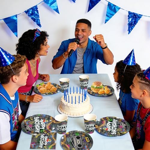 168Pcs 80's 90's Birthday Party Decorations for Men Women, Serves24 - Image 7