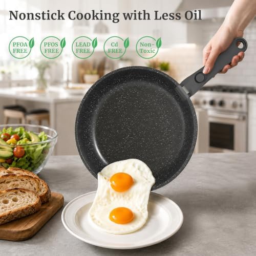 YASHE 21Pcs Nonstick Pots and Pans Set with Removable Handles, Oven Safe - Image 3