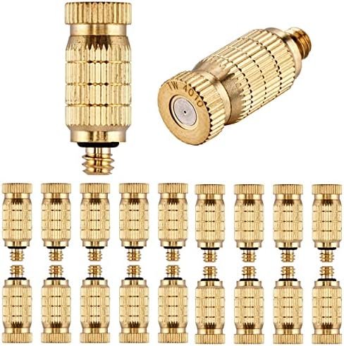 20Packs Brass Misting Nozzles for Outdoor Cooling System by Mornajina