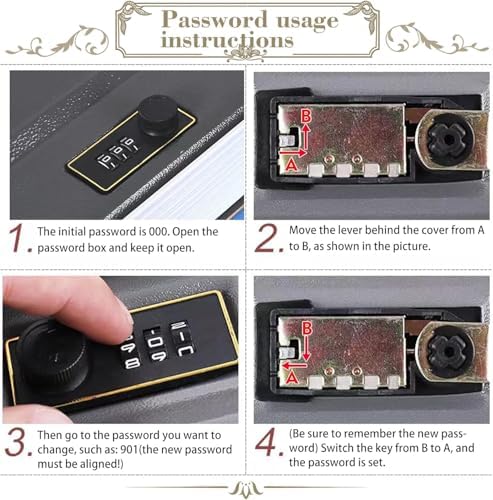 Decorative Book Safe with Combination Lock, Diversion Faux Book Hidden Safe - Image 5