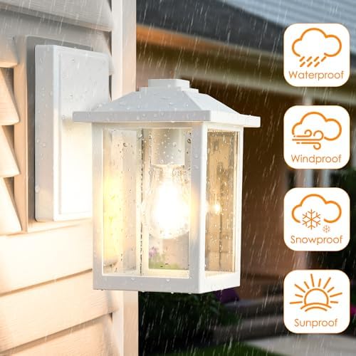 MATAMEYE Outdoor Wall Light Fixture, Exterior Waterproof Porch Lighting - Image 3