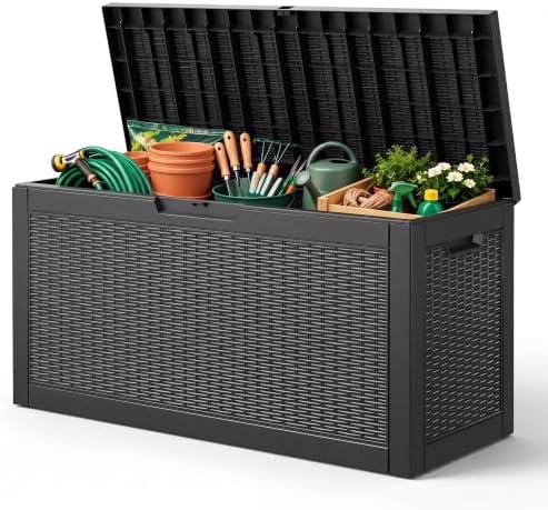 KAMABOKO 80 Gallon Outdoor Storage Box Waterproof Deck Box for Patio by KAMABOKO