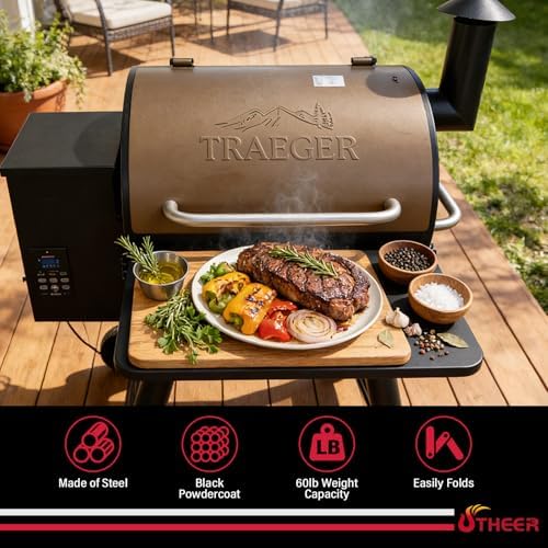 Utheer Folding Front Shelf for Traeger Pro 22, Pro 575, Ironwood 650 - Image 4