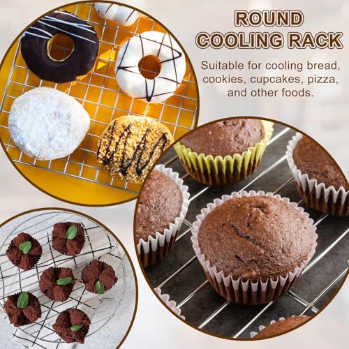 uxcell 6 Inch Round Cooking Rack, Stainless Steel Canning Racks with Legs, Barbecue Mesh Grill for Baking Cooling Steaming Cookware - Image 7