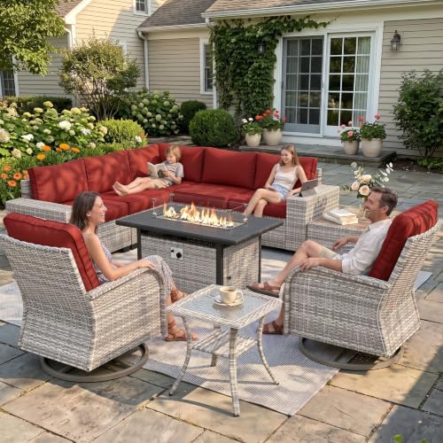 Outdoor Patio Furniture Set PE Wicker Rattan Outdoor Sectional Sofa by MuphyersPatioFurniture