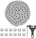 428 Roller Chain 10 Feet 169 Links, 08B Simplex Roller Chain for Chain Driven Sliding Gate Garage Openers, Extension 08B Metric Standard 428#, Includes Chain Breaker and 12 Connecting Links by ranwin