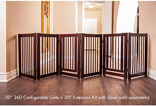 Primetime Petz 33234 Extension Kit for 360 Configurable Walk Through Folding Pet Gate,Walnut, (30" With Door) - Image 6