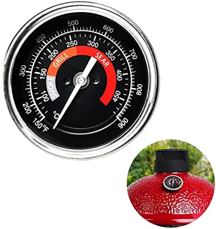 Upgrade Replacement Thermometer for Kamado Joe,3.3" Grill Temperature Gauge Replacement for Kamado Joe Accessories 150-900°F with Waterproof and No-Fog Glass Lens by Quantfire