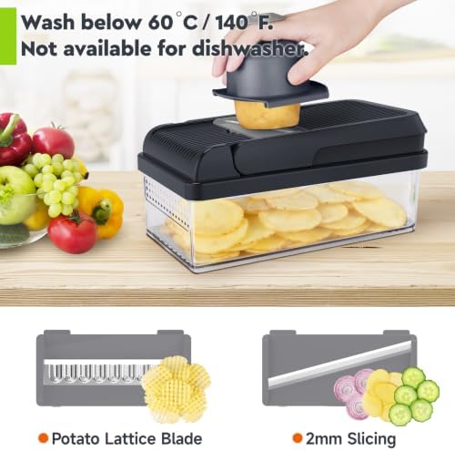 MealHelper 15-in-1 Vegetable Chopper, Food Veggie Chopper With Container - Image 3