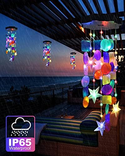 Toodour Solar Decorative Lights Outdoor, Colorful Shells Lights for Outside - Image 5
