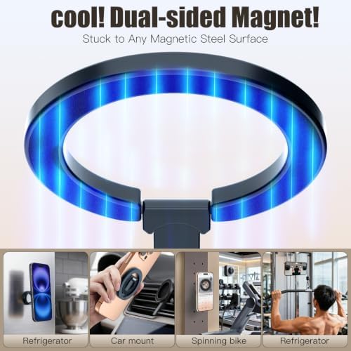 Magnetic Phone Ring for MagSafe Dual-Sided Magnetic Phone Grip Magnet Phone Stand Grip Compatible with iPhone 17/16/15/14/13 Pro Max Plus Mag Safe Accessory for Car Mounts (Blue) - Image 3