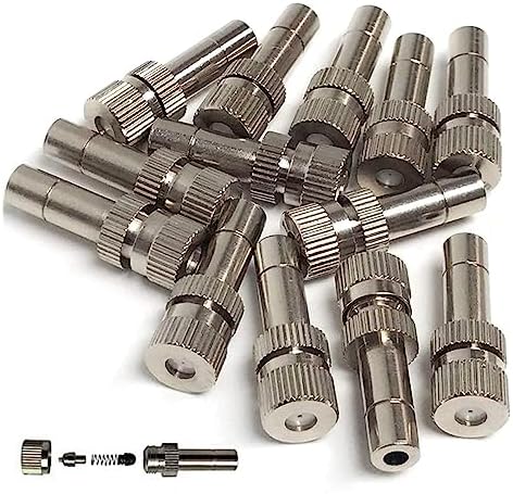 20pcs Brass Mister Nozzles, 6mm Misting Nozzles for Outdoor Cooling System, Landscaping, Air Humidification, Greenhouse Irrigation (without Filter, 0.031"/0.8mm Orifice) - Image 4