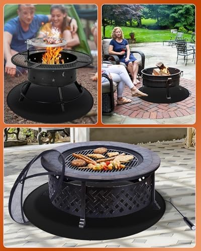 60" Round Fireproof Grill Mat for Deck & Patio, Double-Sided Silicone Coated Fiberglass, Heat Resistant Up to 2000°F, Reusable Under Grill Deck Protector for Fire Pit, Smokeless Stove, Outdoor BBQ - Image 7