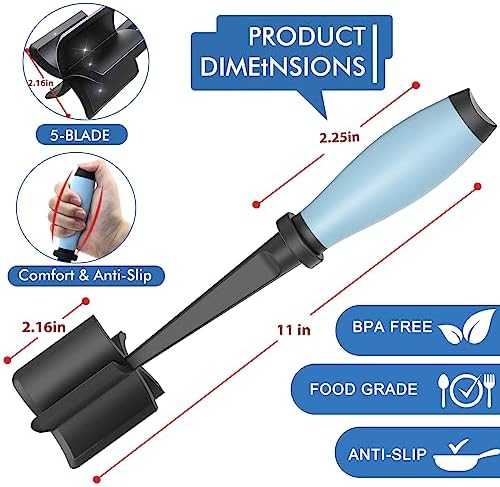 2Pack Meat Chopper Hamburger Masher Ground Beef Smasher Utensil Mix Tool - Image 7