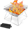 Odoland Folding Campfire Grill, Camping Fire Pit, Outdoor Wood Stove Burner by Odoland