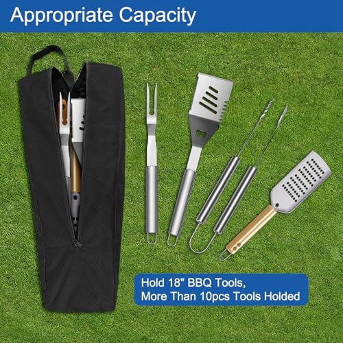 Grilling Bags, Storage and Transport Backpack, Oxford Cloth for Grill Utensils, Foldable for Camping and Hiking BBQ - Image 2