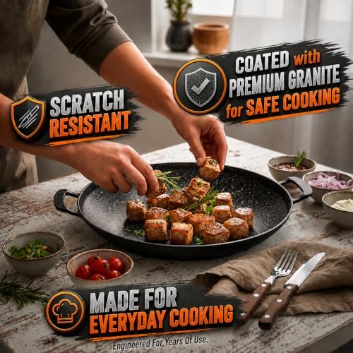 Large Discada Bbq Cooking Disc Disco Cooker Comal Mexican Frying Skillet Cowboy Wok Comal Pan Disk Bowl Grill Plate Non Stick Nonstick for Camping Picnic Indoor Outdoor Round Stove Top - Image 3