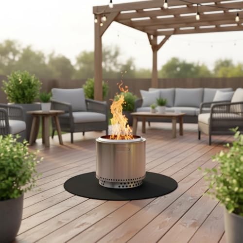 Fireproof Mat 2-Pack, Round Fire Pit Mat & Rectangle Grill Mat, 3-Layer Heat Resistant Deck Protector, Waterproof, Anti-Slip, for Patio, Grass & Outdoor Use (Round 36" & Rectangle 48" × 36") - Image 3