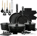 Umite Chef 21Pcs Pots and Pans Set Non Stick, Nonstick Ceramic Cookware Sets Detachable Handle, Non Toxic Healthy Induction Cookware, Kitchen Cooking Set, with Frying Pans Set, Dishwasher/Oven Safe by UmiteChef