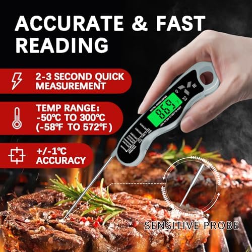 Cooking Thermometer，IP67 Waterproof Meat Thermometer Digital - Image 2