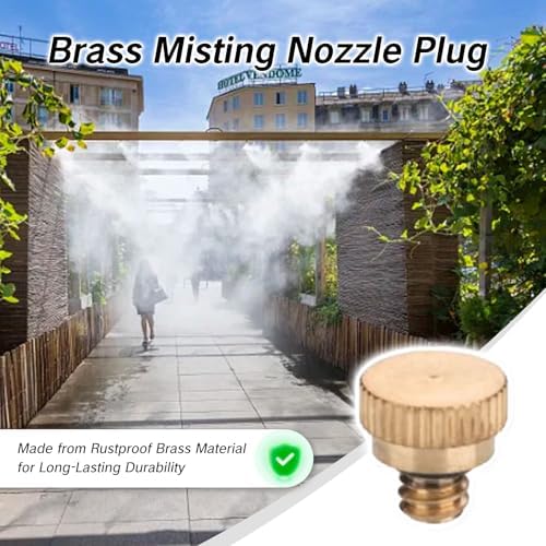 BRBASAP 20Pcs Mister Nozzles Plugs for Outdoor Cooling System Replacement Parts for High Pressure Misting Tips 10/24 Screw Brass Thread Misting Nozzle Plug Patio Misters Accessories - Image 2